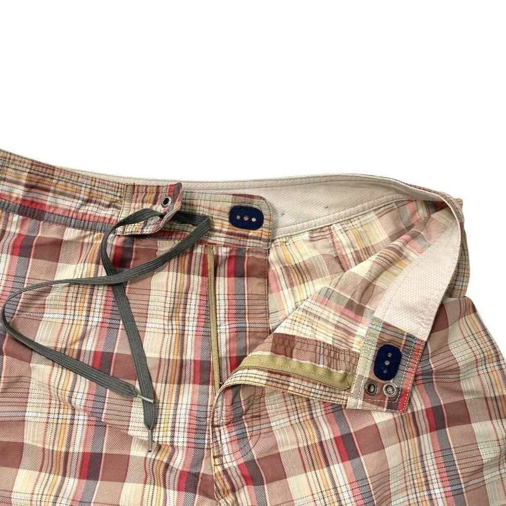 PATAGONIA Plaid Swim Trunks Shorts Bathing Suit Nylon Summer Spring size 33